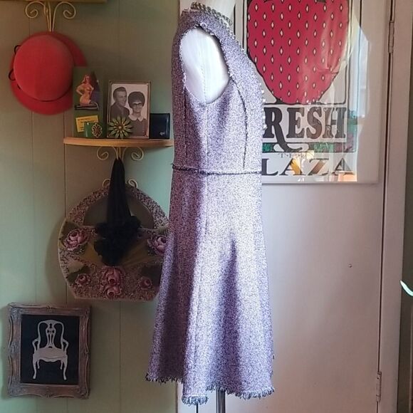 Rebecca Taylor ⭐ Pink Boucle Tweed Dress - Picture 4 of 12